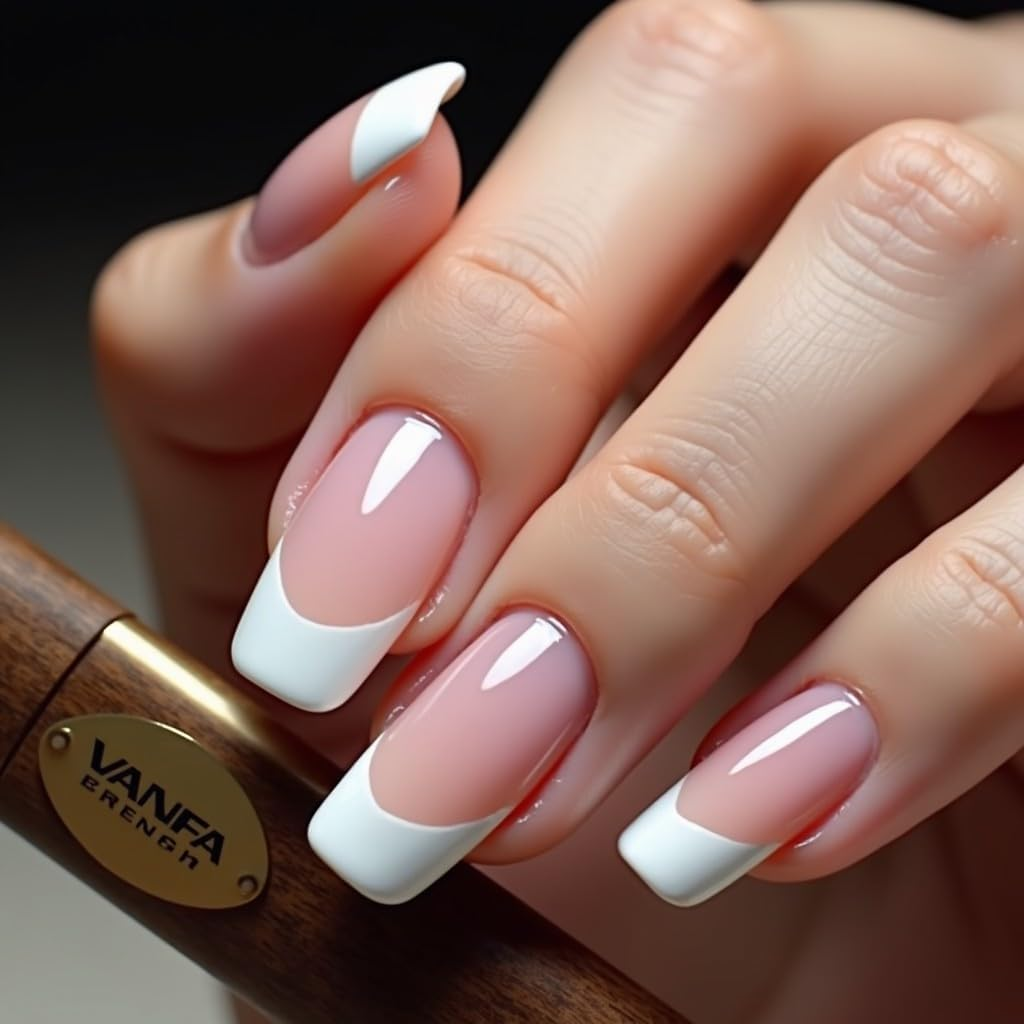 Vanfa French Brush for Nails, Clean up Brush for Gel Nail Polish F14