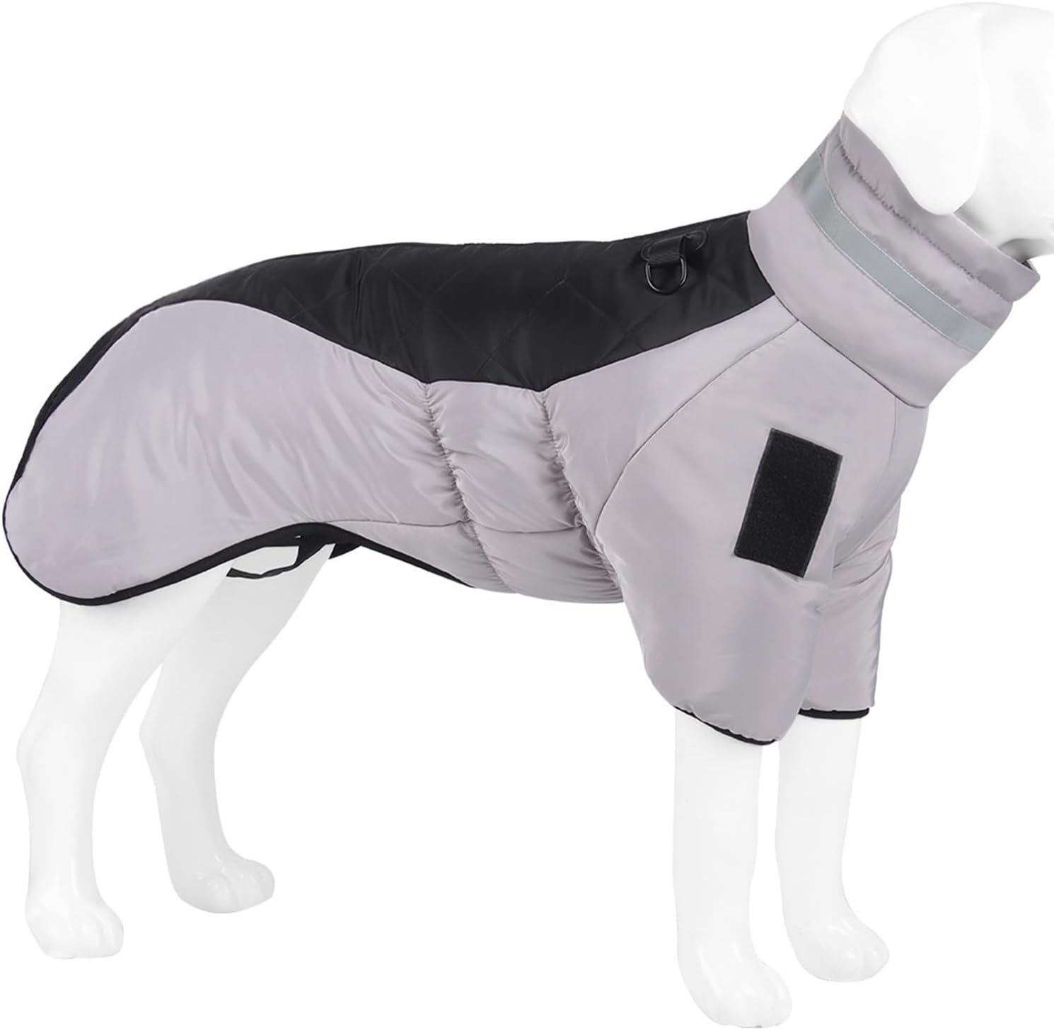 Dog Raincoat - Waterproof Dog Coat (Grey + Orange, S)