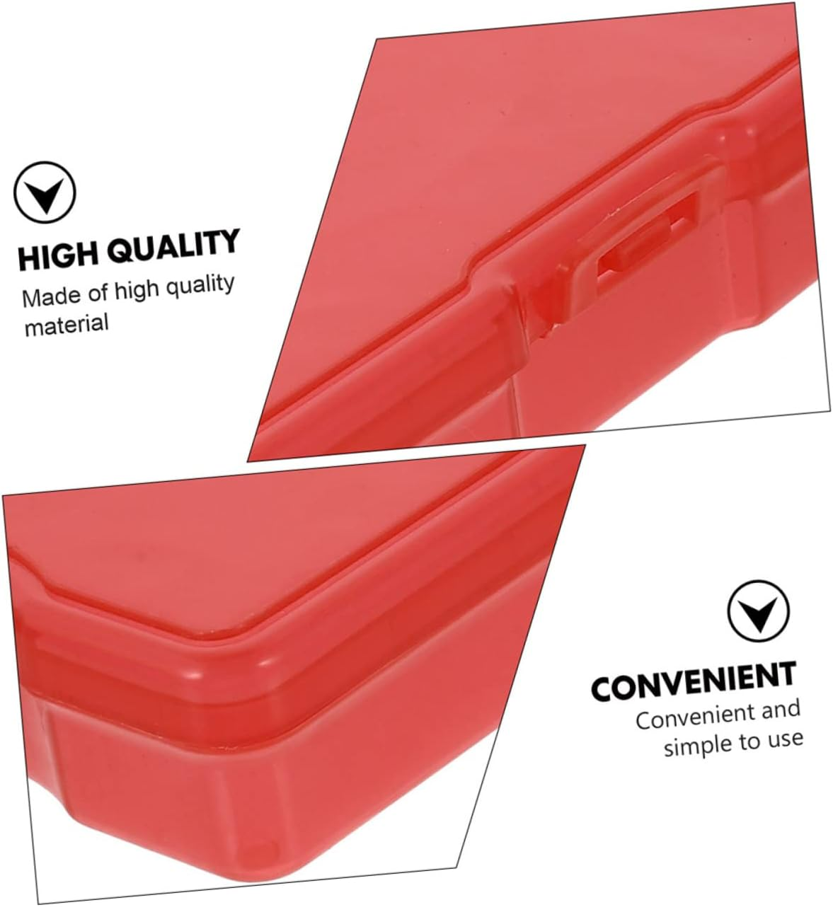 POPETPOP 10Pcs Plastic Photo Storage Boxes 4X6 Inch Lid for Photos Jewelry Postcards Organizing Containers Craft Keepsake Holders Multi-Color Storage Solution for Home and Office image number 4