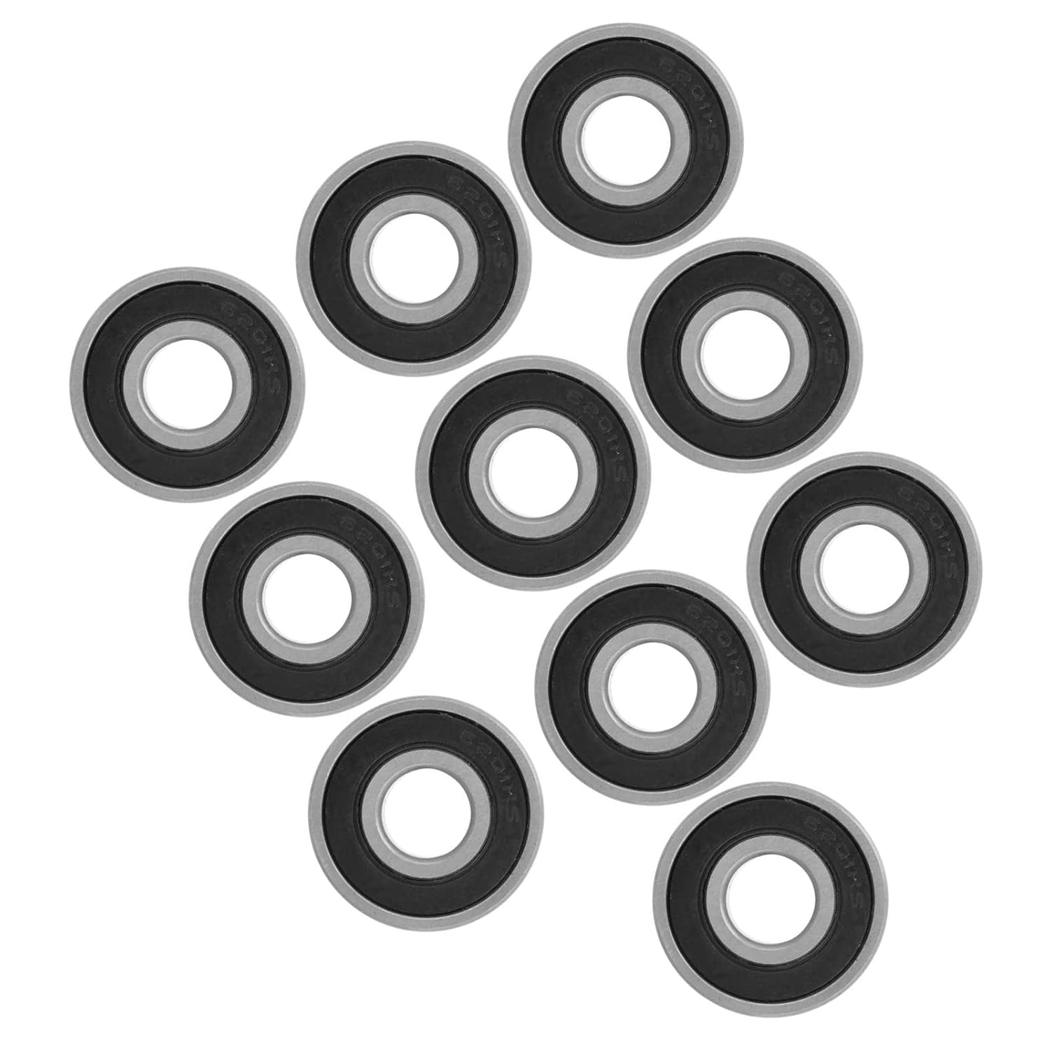 Jectse 10Pcs 6201-RS Ball Bearing, Deep Groove Steel Bearing, 32 * 12 * 8Mm, for Gearboxes, Instrumentation, Motors, Household Appliances, Internal Combustion Engines image number 4