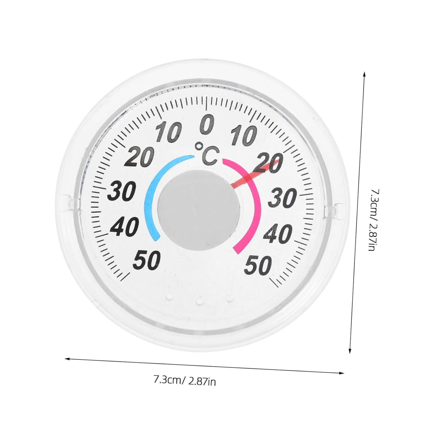 4Pcs round Plastic Temperature Gauge Easy Installation Analog Thermometer for Indoor Outdoor Window Door Use Lightweight Portable Temperature image number 3