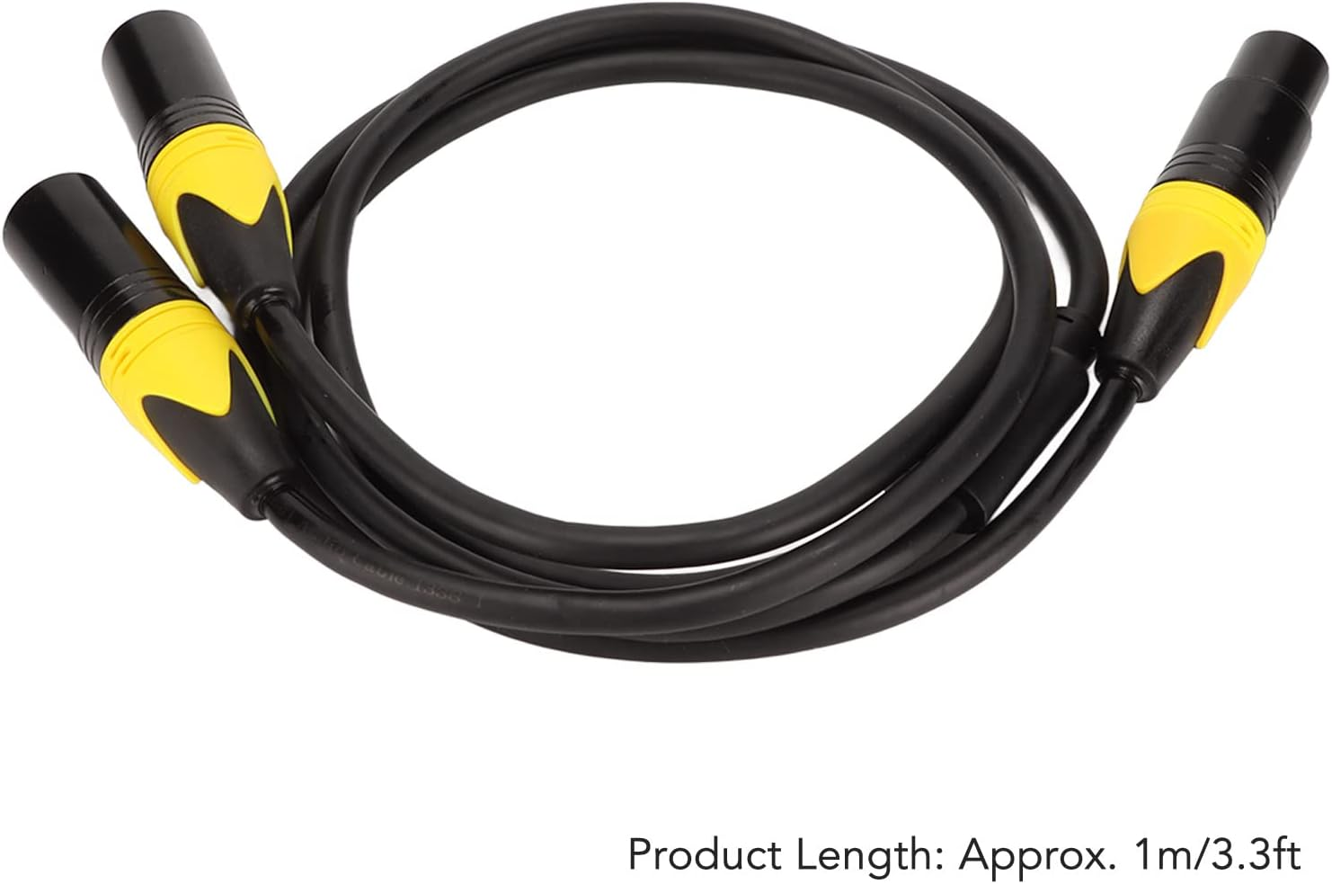 XLR Splitter Cable 3.3Ft, XLR Cable Female to Dual Male, 1 Female to 2 Male XLR Y Splitter Micrphone Cable