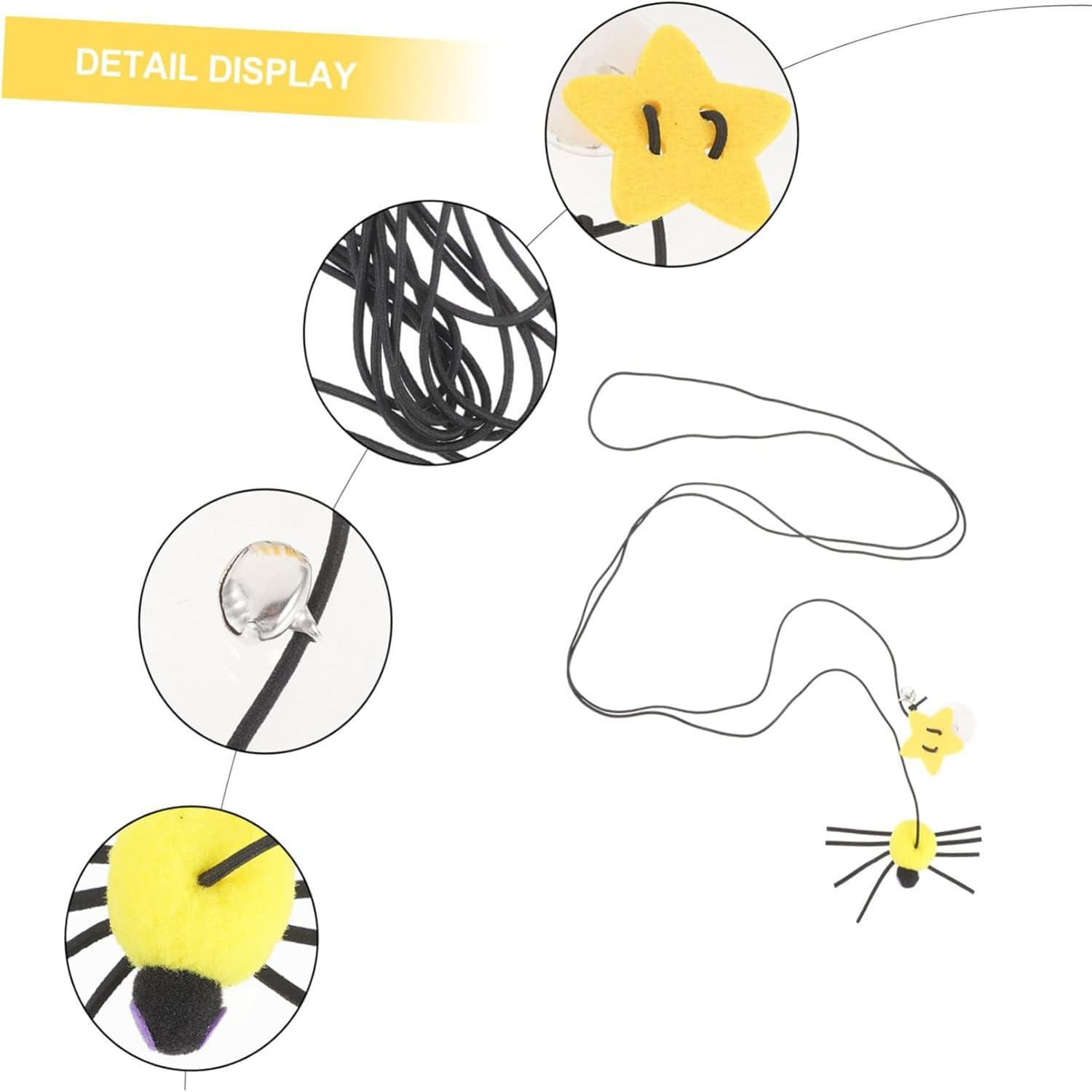Lyfengdeam 6 PCS Hanging Door Cat Spider Toys,Interactive Cat Toys for Indoor Cats Kitten,Cat Toys with Retractable Rope and Bell,For Small Breeds,For Hunting,Exercise,Boredom Elimination image number 4