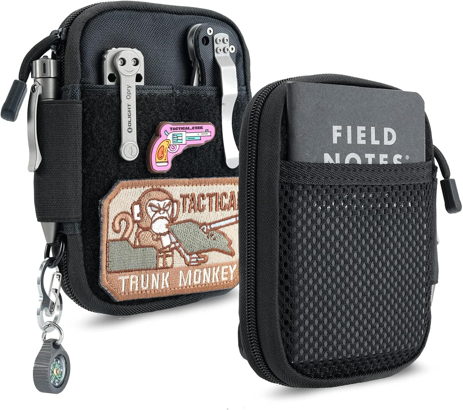 EDC Pocket Organizer Pouch - Nylon Utility Tool Pouch with D-Ring for Gears and Multitools image number 4