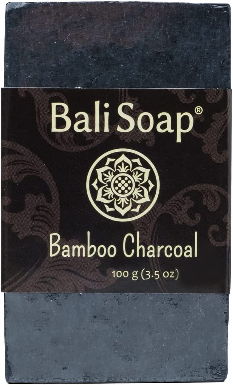 Bali Soap - Bamboo Charcoal Natural Soap Bar, Face or Body Soap Best for All Skin Types, for Women, Men & Teens, Pack of 3, 3.5 Oz Each image number 6