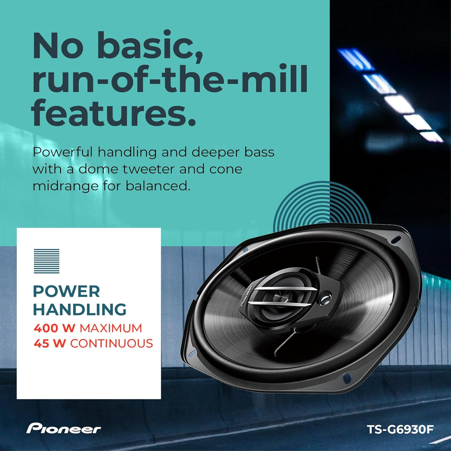 Pioneer TS-G6930F 6" X 9" 3-Way Coaxial Speaker 400W Max. / 45W Nom. image number 6