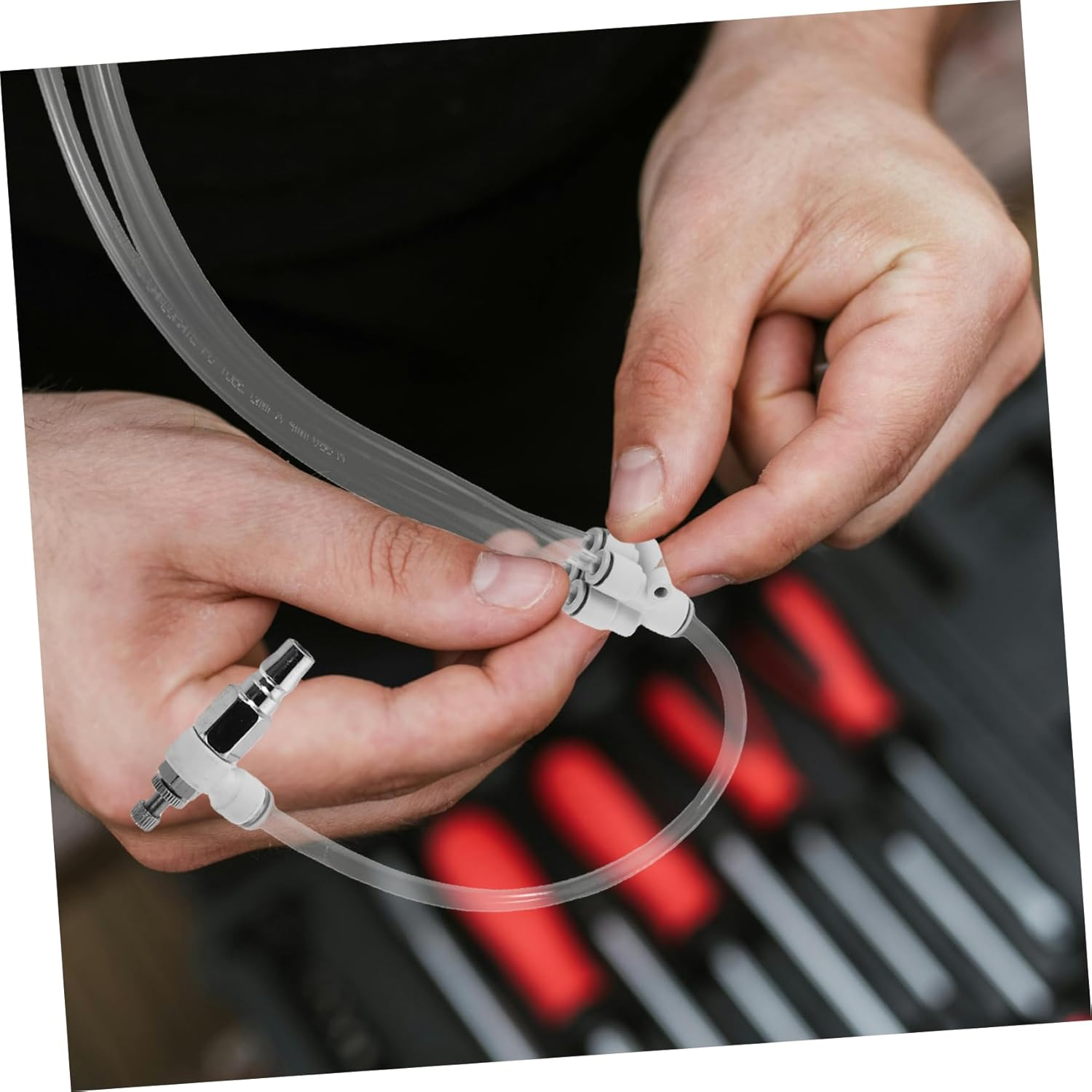 TOPPERFUN Mini Pneumatic Chamfering Tool Car Carbon Removal Cleaner Automotive Maintenance Kit image number 6