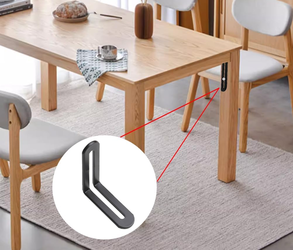 YMAISS 8Pcs Black Slotted L Bracket Adjustable L-Shape Corner Brace with Slot Adjustable Right Angle Brackets Metal Heavy Duty 90 Degree Connector Slidable Slotted (58*58Mm/2.28*2.28") image number 2