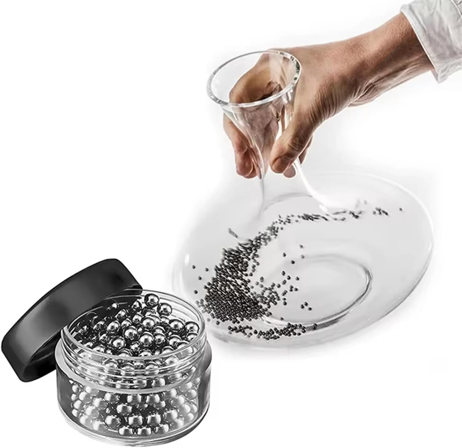 1000 Pieces Cleaning Beads, Stainless Steel Glass Cleaning Balls, Glassware Cleaning Beads, Wine Bottles Cleaning Beads, for Wine Bottle Carafe and Other Glassware