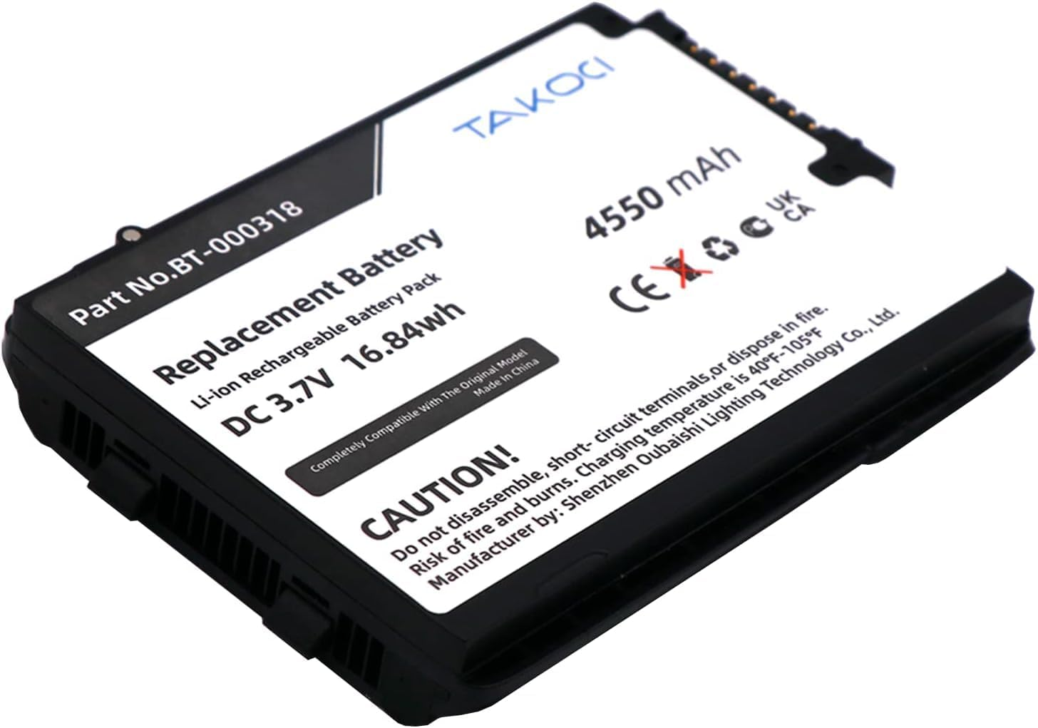 4550Mah Battery Replacement TC77 BT-000318 for Zebra Symbol Motorola Barcode Scanner TC70 TC72 TC75 TC77 TC700H TC700K TC720L Fits BT-000318-01 image number 1