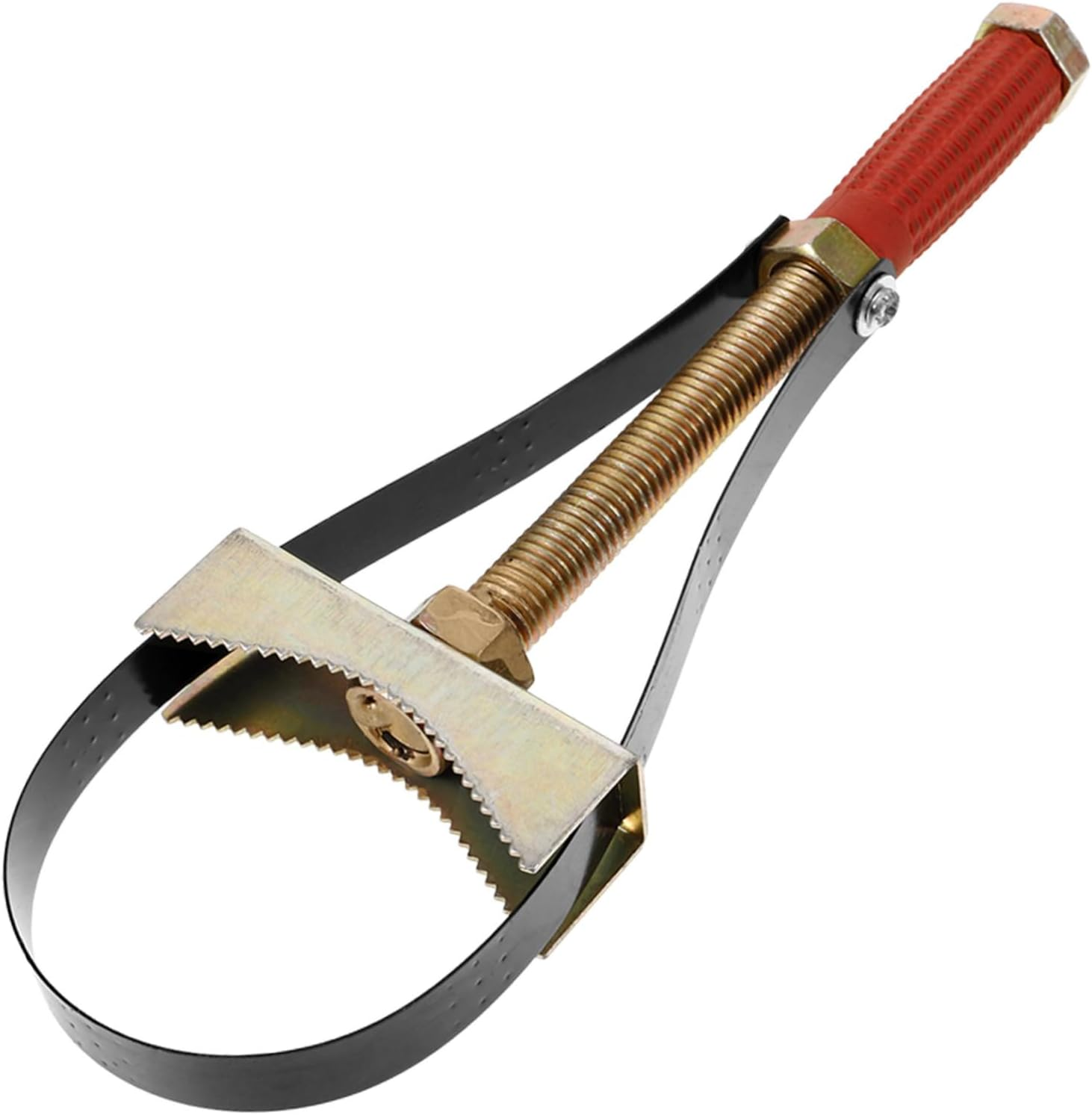 MOLUCKFU Heavy Duty Steel Strap Oil Filter Wrench Tool Adjustable Filter Removal Spanner for Automotive Maintenance image number 3