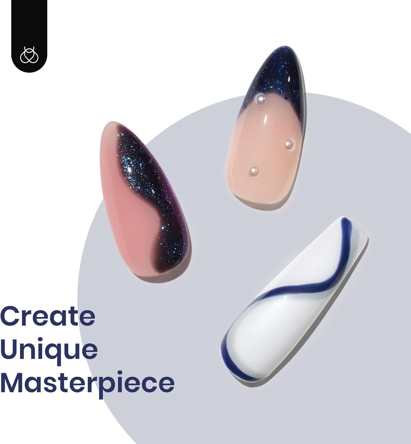 Beetles Gel Polish Gel Polish Set- 6 Colors Starry Nightfall Sparkly Navy Blue Gel Nail Polih Sliver Glitter Gel Polish Kit Nail Art Design Soak off Uv Nail Lamp Gel Nail Kit Gel Nail Polish Colors image number 1