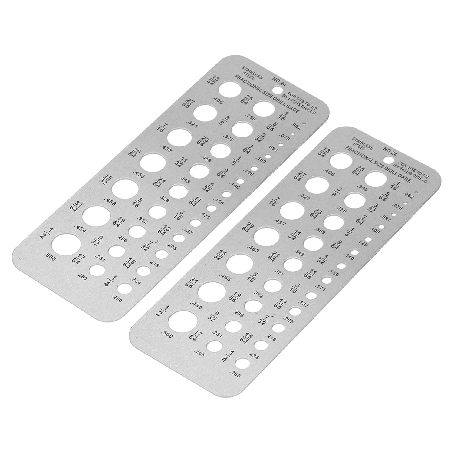 Haofy Bohrer Bitmessel Metrically Imperial Stainless Steel 29 Hole Tool 2Pcs for Mechanical Index for Construction Workers image number 4