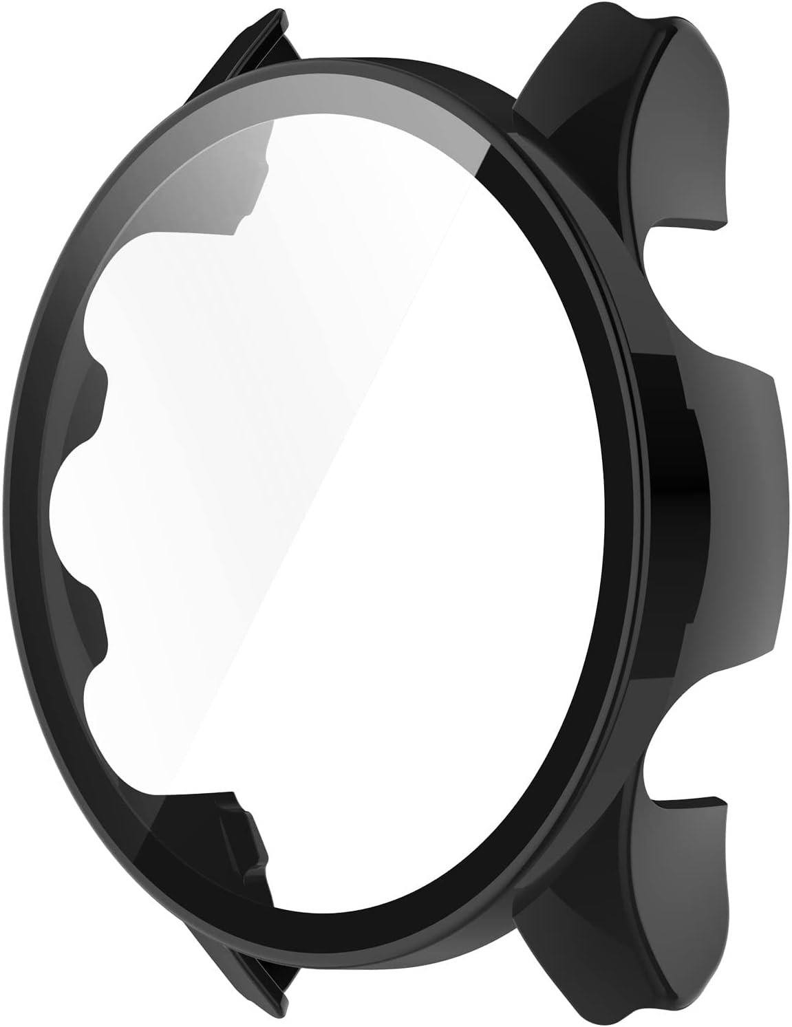 Protective Case Compatible with Garmin Forerunner 255 255 Music/255S 255S Music Screen Protector Hard PC Full Cover Tempered Glass Shell Protector Cases for Forerunner 255/255S Case,Black*2 image number 4