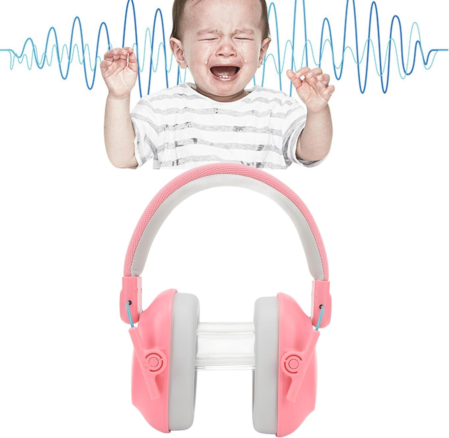 Kids Ear Safety Ear Muffs, NRR 22Db Kids Noise Cancelling Headphones for Concerts, Fireworks, Air Shows, Adjustable Sound Proof Hearing Protector for Autism, Toddler image number 6