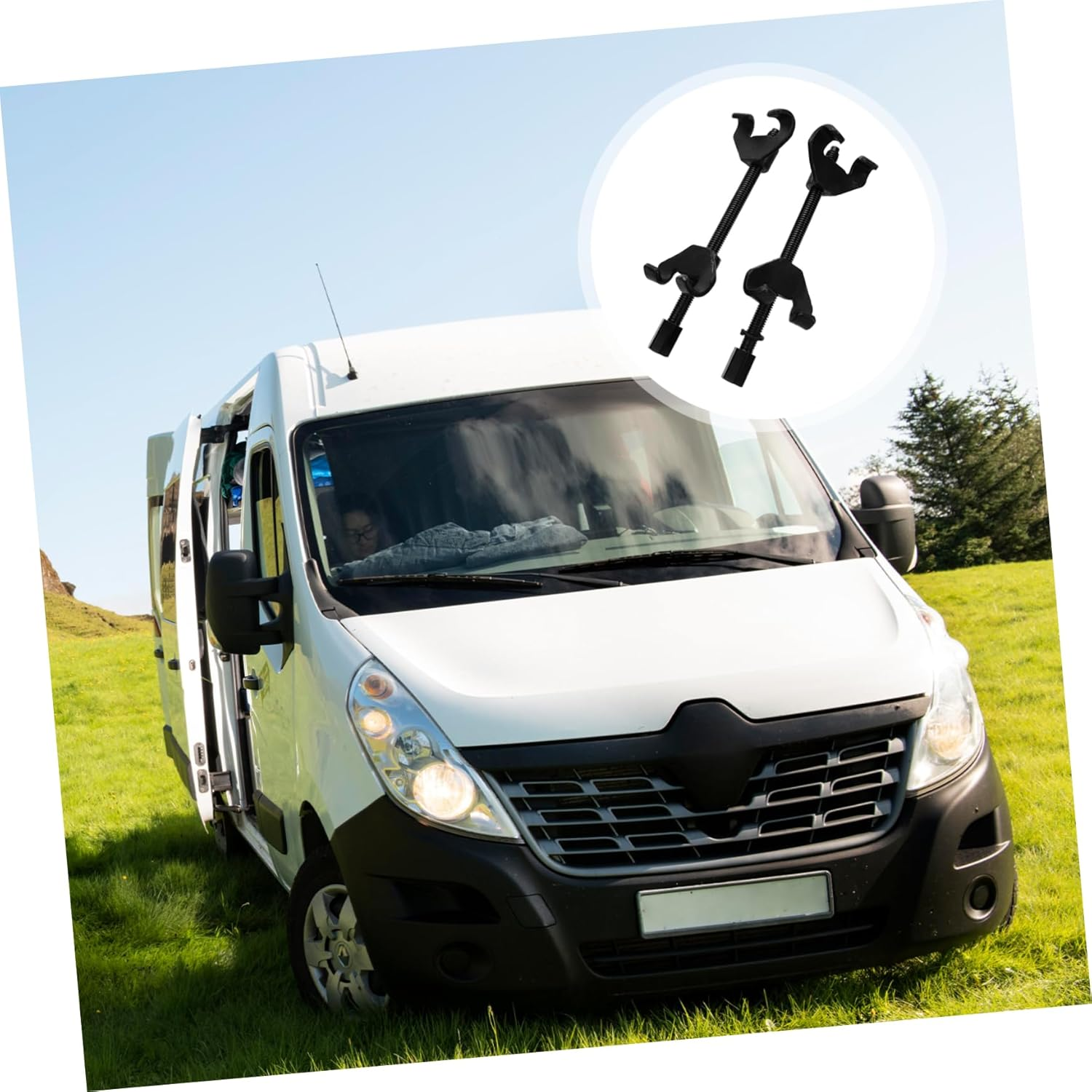 MUCKLILY 2Pcs Automotive Strut Compressor Tool Car Spring Compressor Coil Spring Removal Tool Easy Install and Disassemble image number 5