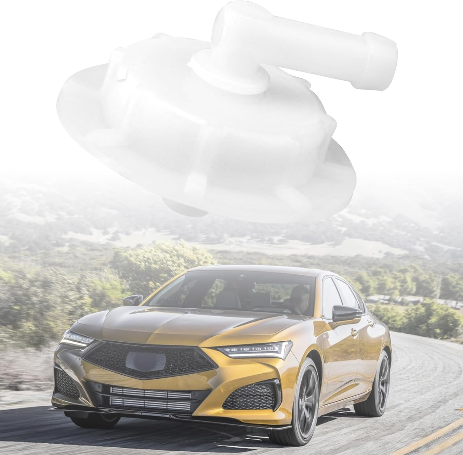 2Pcs Coolant Recovery Tank Cap Compatible with Honda Compatible with Civic 19102-PM5-A00 19102PM5A00 Water Tank Sub-Bottle Cap Fill Cap image number 1