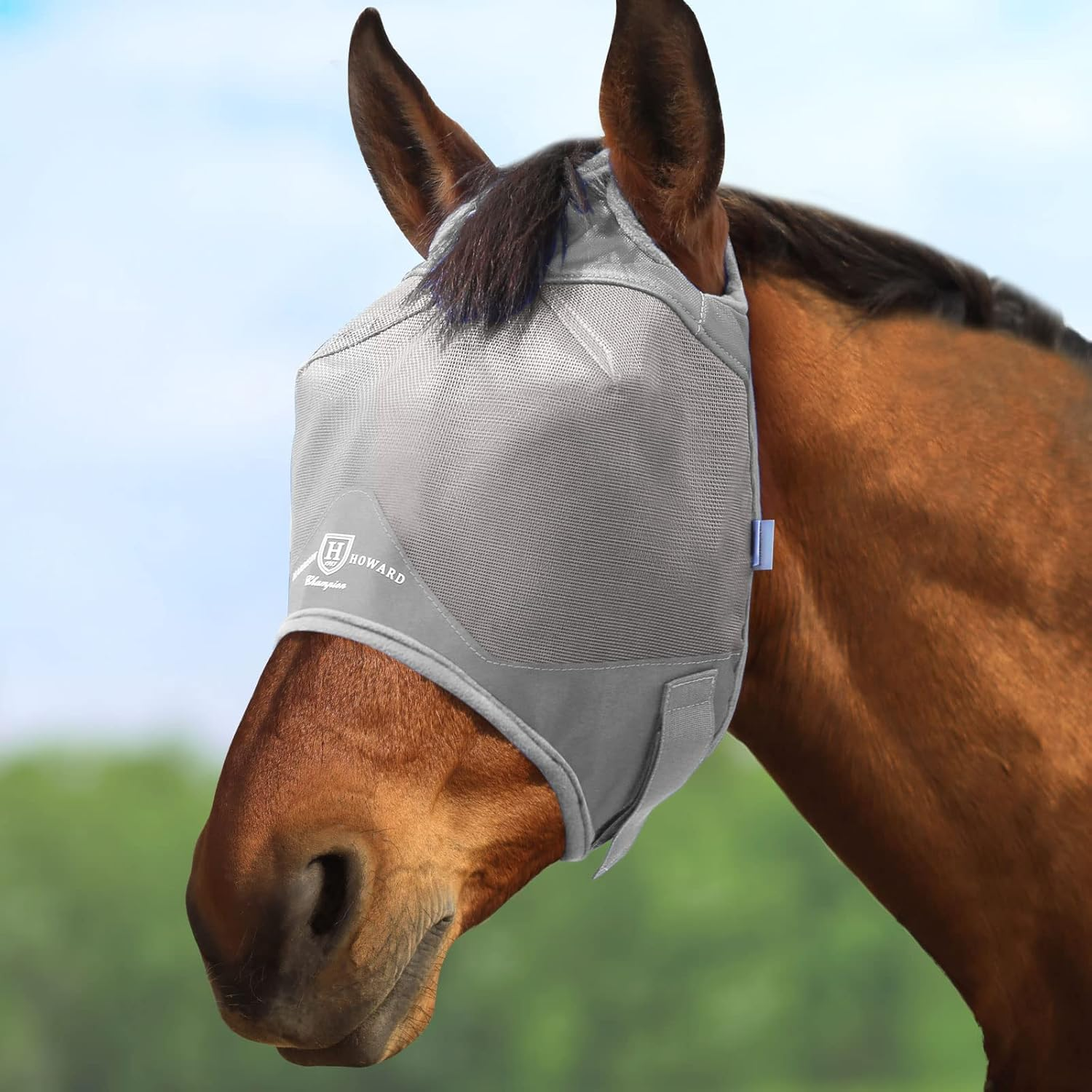 Harrison Howard Horse Fly Mask Standard Original Grey Warmblood Extra Large