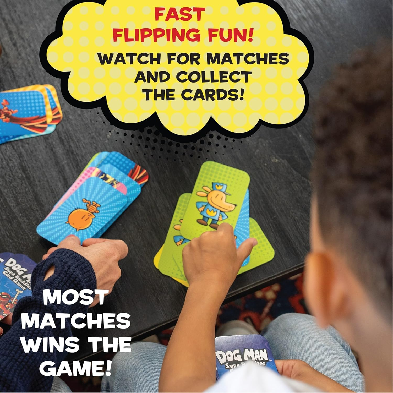 University Games, Dog Man Supa Buddies Card Game, Based on the Dog Man Books Series, for 2 to 4 Players Ages 5 and Up image number 3