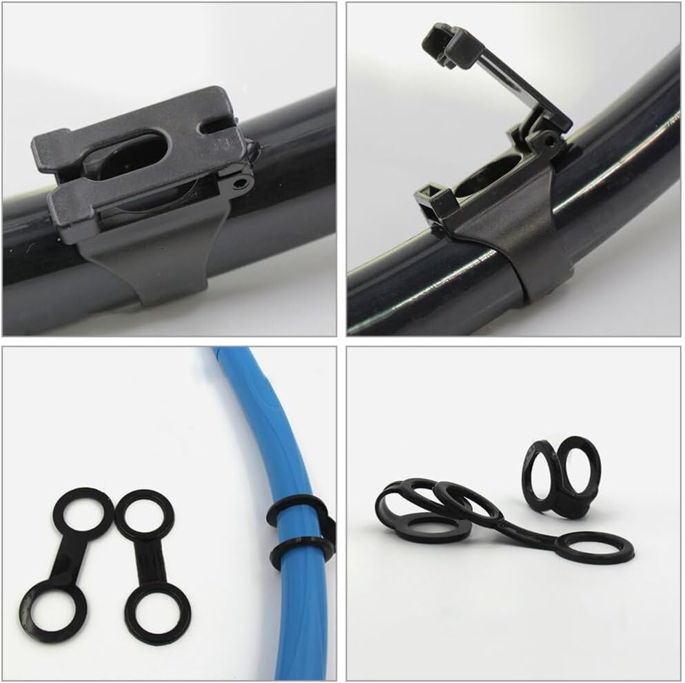 HANABASS 4Pcs Scuba Dive Universal Plastic Clip Diving Mask Snorkel Keeper Retainer Snorkel Hose Holder Replacement Snorkeling Diving Equipment