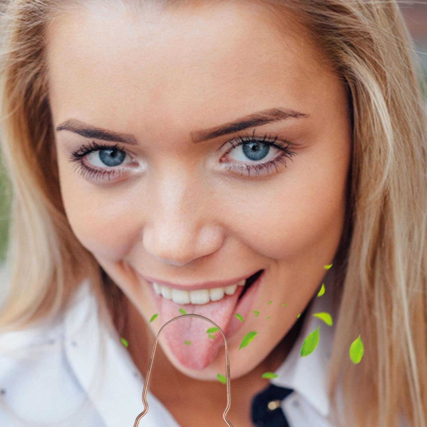 Metal Tongue Scraper for Adults - Stainless Steel Tongue Coating Brush | Breath Treat U-Shaped for Adults, Oral Care to Keep Fresher Breath Lippsy - Silver U Shape image number 5