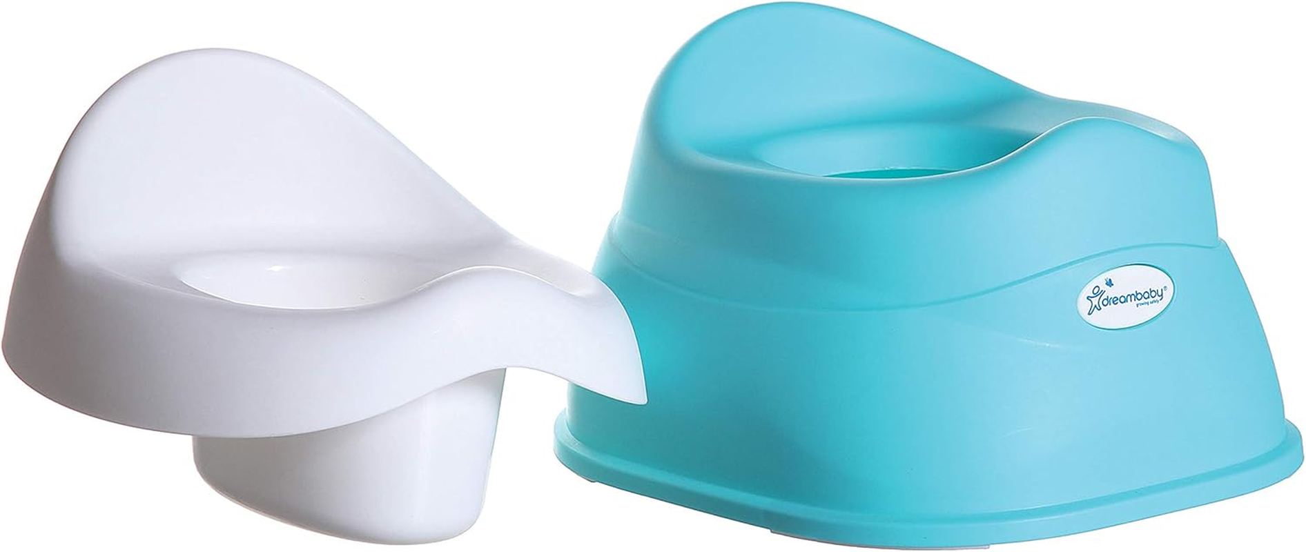 Dreambaby Ezy Potty Training Seat - Todllers Toilet Seat with Built-In Splash Guard, Slip-Resistant Base, and Removable Bowl - Perfect Size Travel Potty Chair for Toddlers 18 Months & above - Aqua - Aqua image number 3
