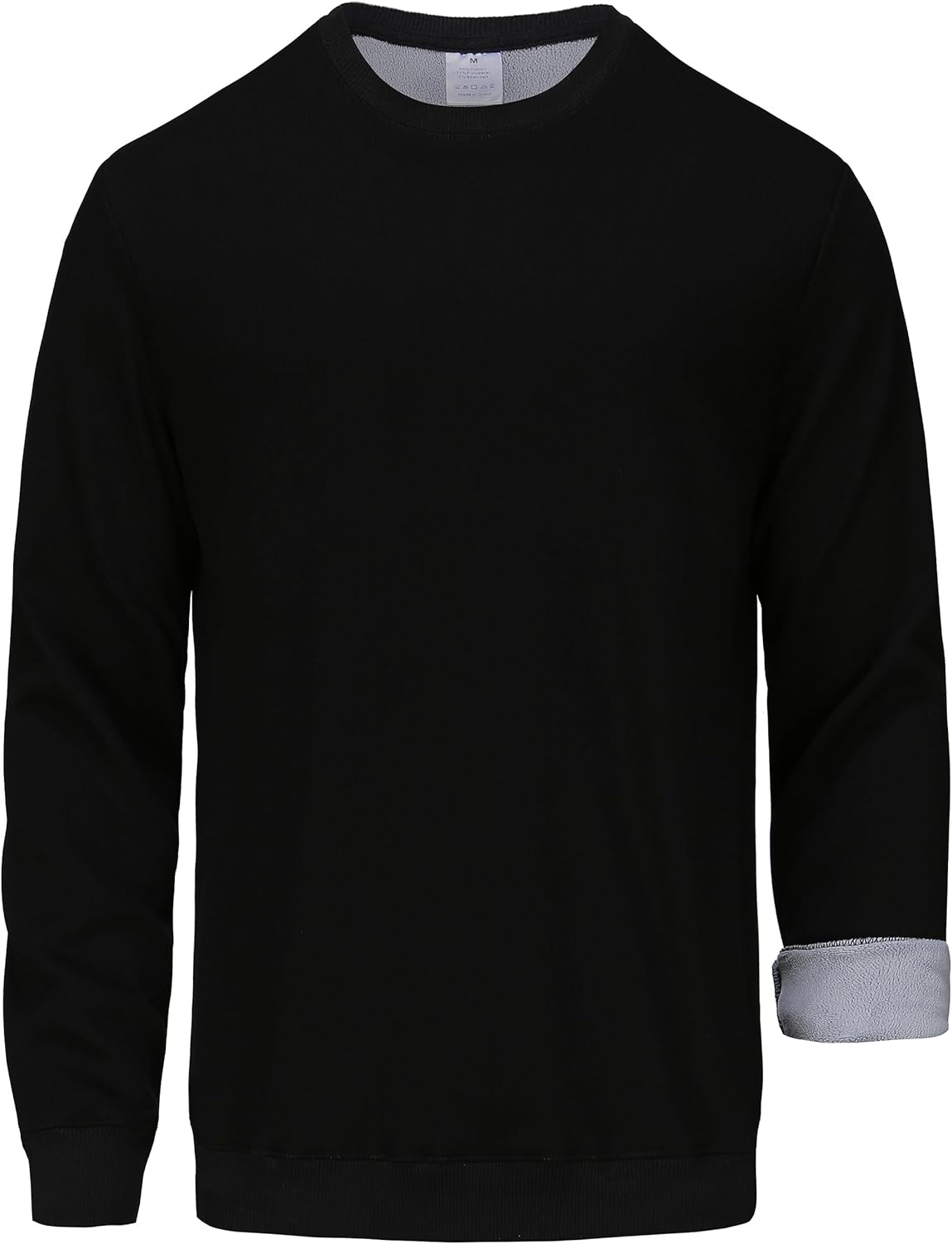Men'S Heavy Weight Crew Neck Sweatshirt Soft Fleece Lined, Long Sleeve Classic Warm Pullover Basic Top