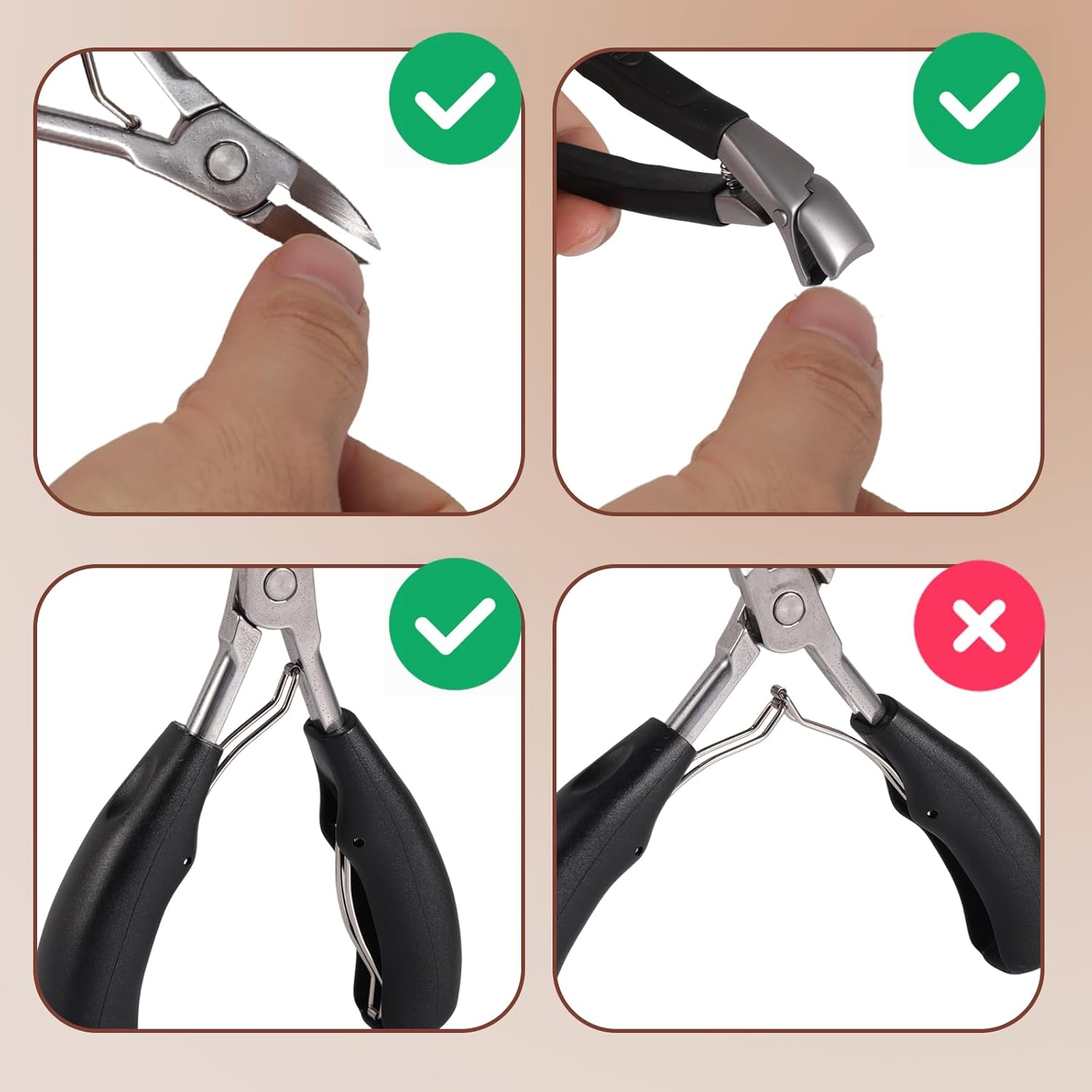 5Pcs Professional Toenail Clippers Kit, Heavy Duty Stainless Steel Ingrown Toenail Clippers with Non-Slip Handles Practical Nail Care Tools for Seniors & Adults image number 1