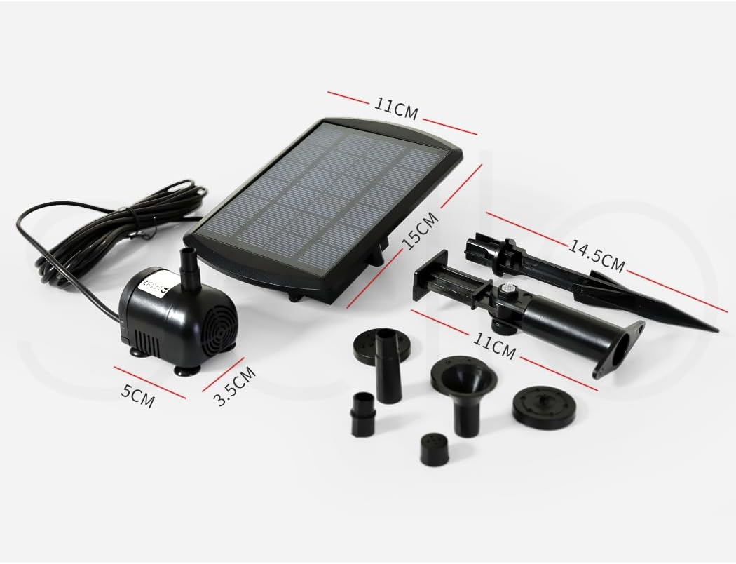 Solar Fountain Water Pump Powered Pumps Solared Power Pond Pool Garden Outdoor Decoration Fountain 1.8W 170L/H image number 1