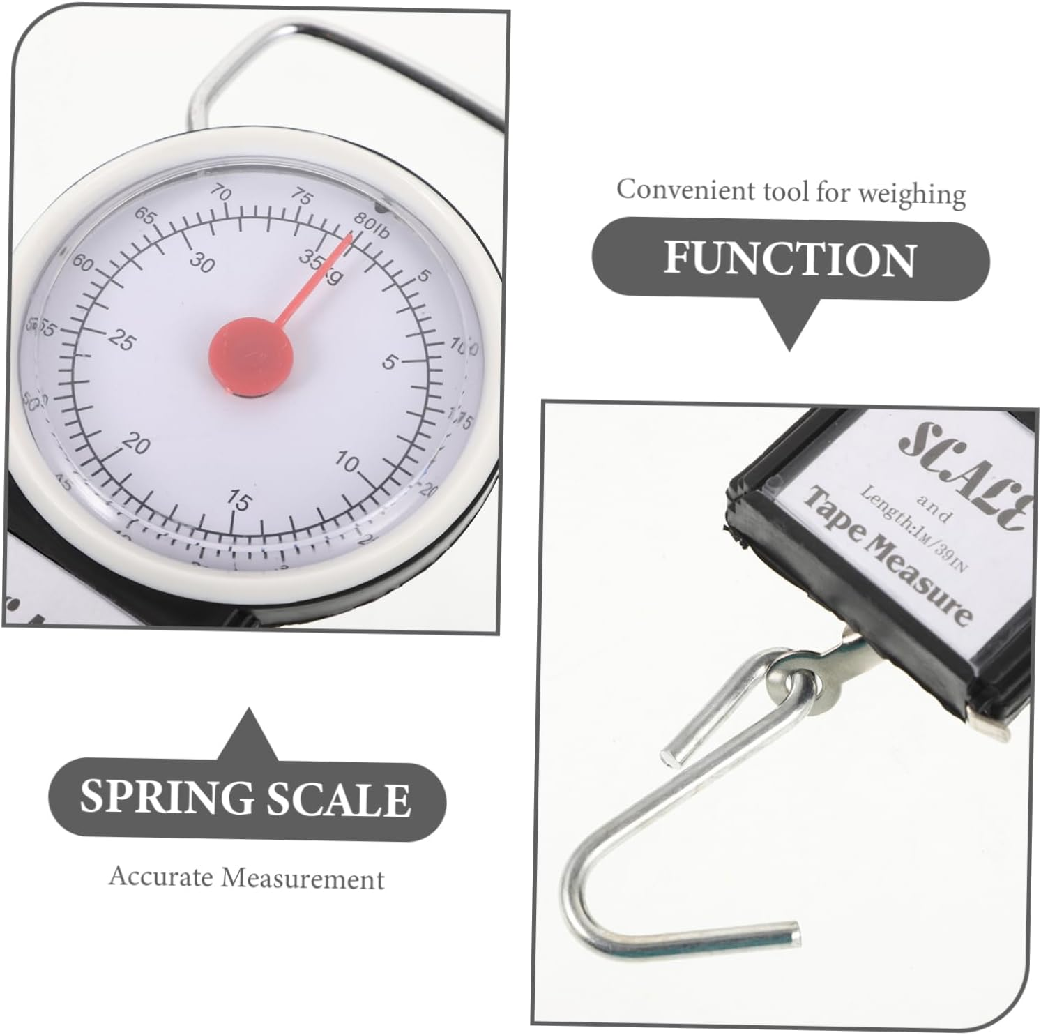 Mobestech Portable Spring Scale for Luggage Hanging Scale Weight Capacity for Travel and Outdoor Use image number 1