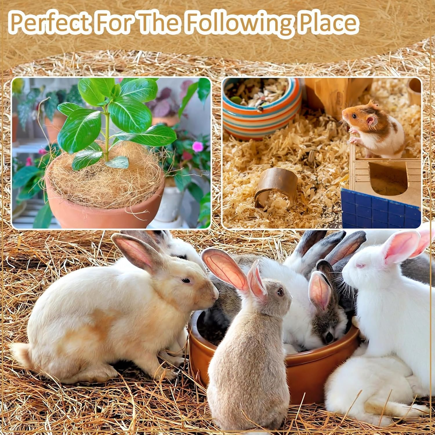 Natural Organic Long Coconut Husk Silk, 500G Pure Coconut Shell Orchid Plant Fiber Substrate Coco Coir Fiber Greenery Covering (1.1 Pounds) image number 4