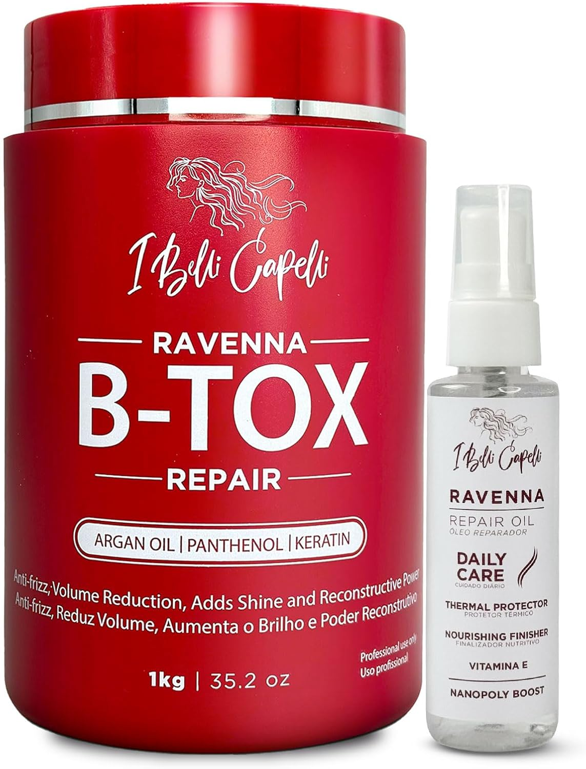 I Belli Capelli B-Tox Smoothing Treatment and Repair Oil &ndash; Complete Hair Straightening and Repair System image number 5