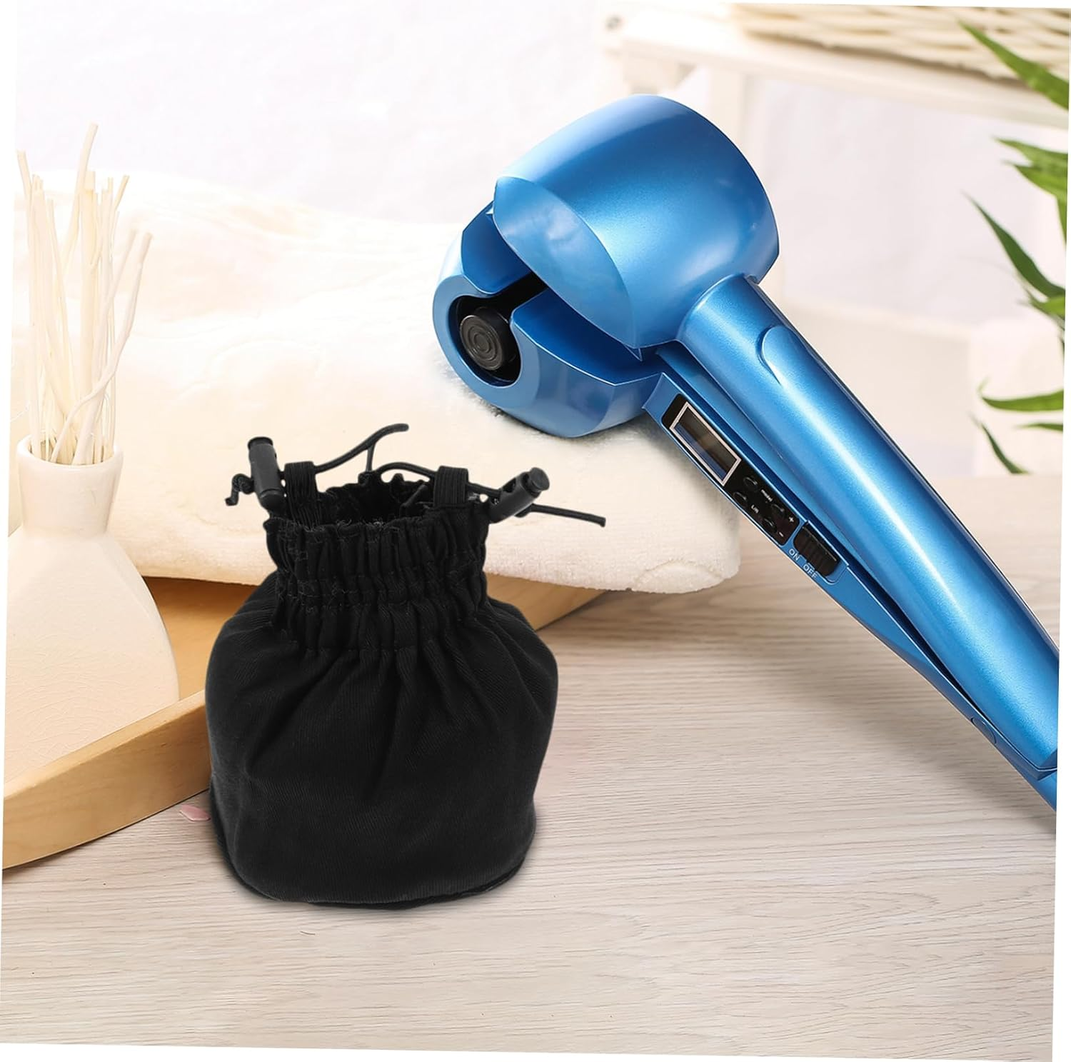 DECORNIJIA Foldable Hair Dryer Diffuser Cover for Curly Wavy Hair Mesh Diffuser for Wet Dry Use Canvas Design Convenient Styling Accessory for Travel Home Use image number 1