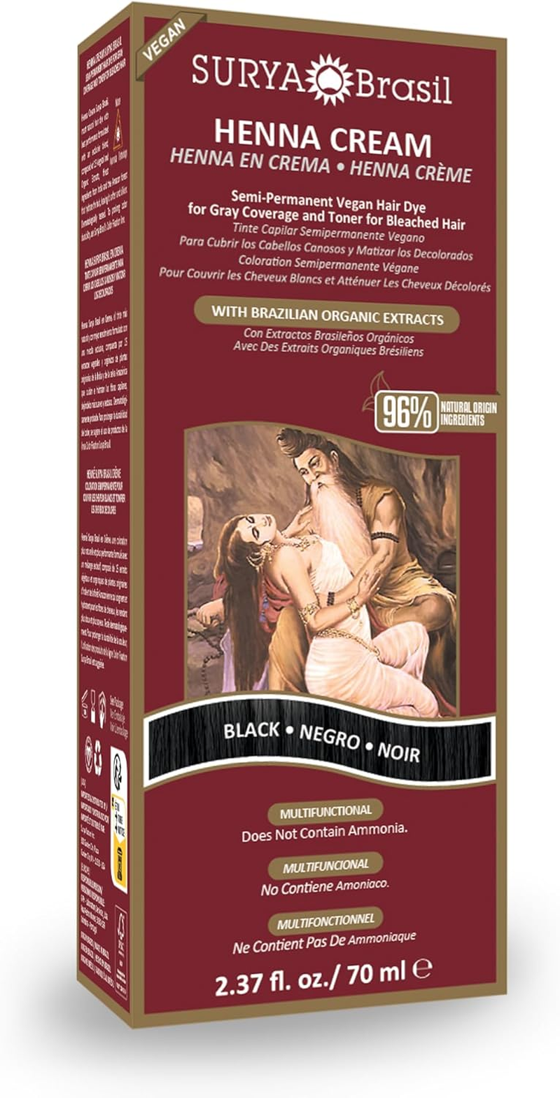 Surya Brasil - Henna Cream Hair Coloring Black - 2.37 Fl. Oz. image number 1