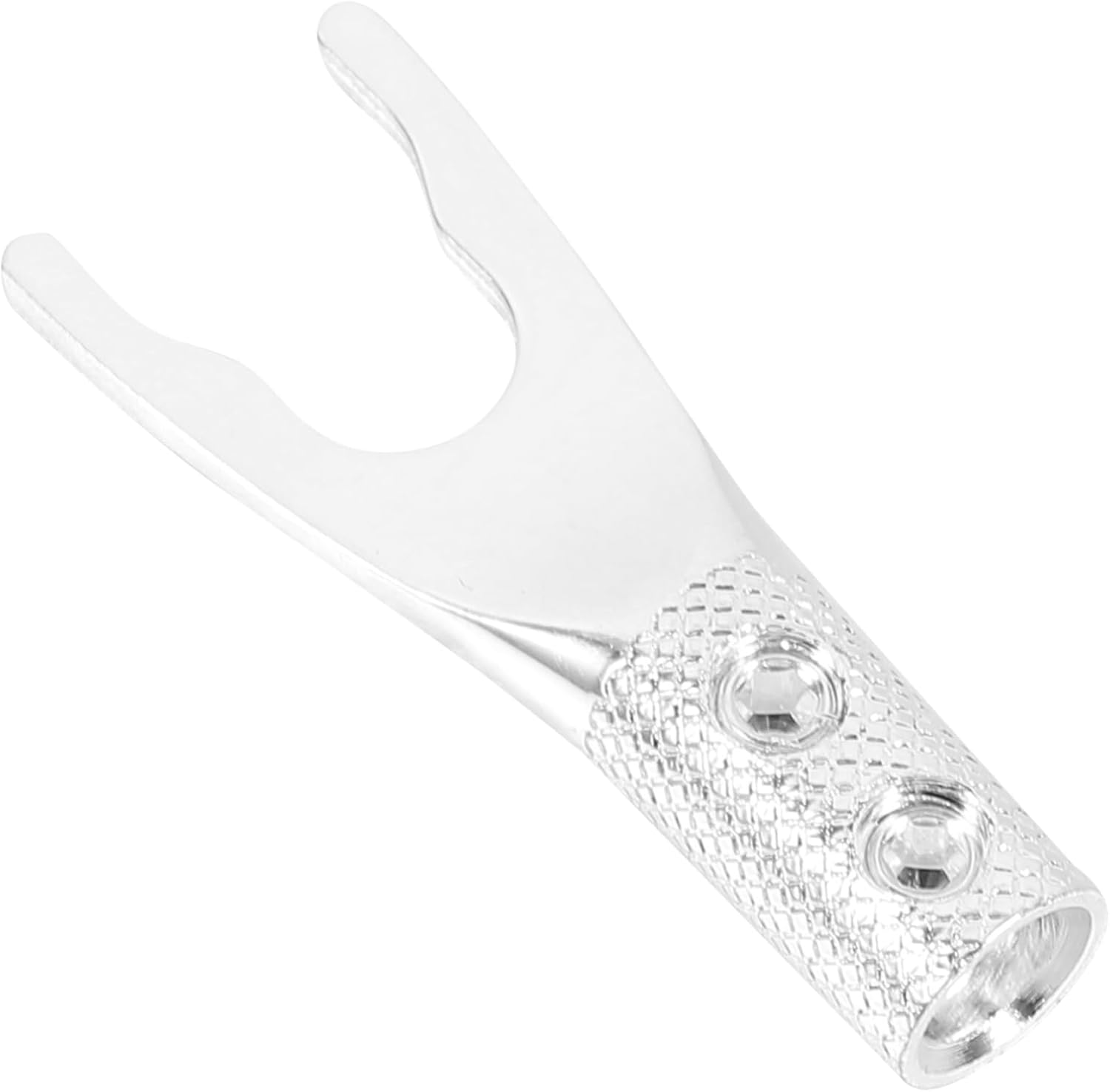 LIFKICH Silver-Plated Speaker Y Fork Plug U-Shaped Audio Connector Adapter for Amplifier and Speaker Cable Wiring, Compatible with Hi-Fi Stereo and Home Theatre Systems in Australia image number 4