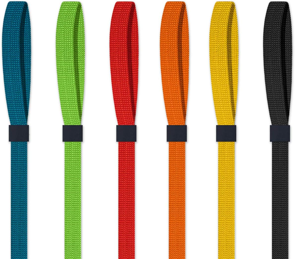 Wrist Lanyard Strap String 6 Pack Flashlight Lanyard Wrist Strap for USB Flash Drives Keys Braided Flat Lanyard Cameras Keychain Cellphone Water Bottle Badge Holders