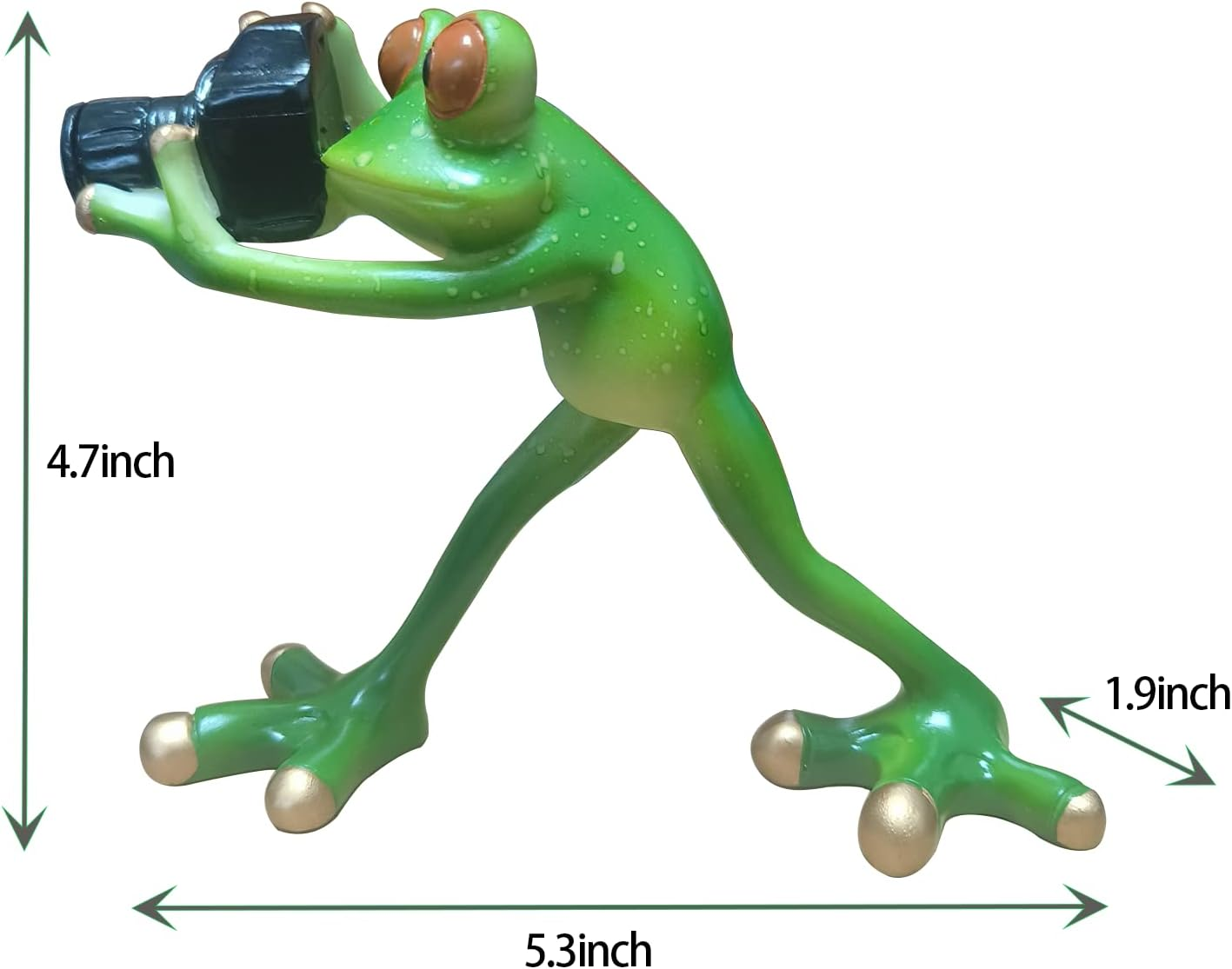 Outdoor Decor Garden Frog Gifts, Paparazzi Camera Decor, Resin Crafts for Shelves Table Desk, Statues for Garden image number 1