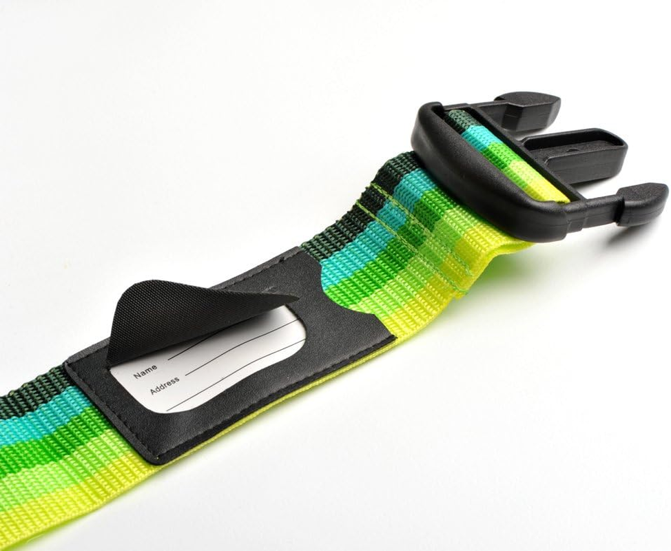 Travel Blue Luggage Straps - Multicolour Suitcase Straps for Easy Recognition - 80" X 2" Durable Polypropylene with Nylon Buckle, Integral Address Label - Secure Luggage Straps for Suitcases image number 4