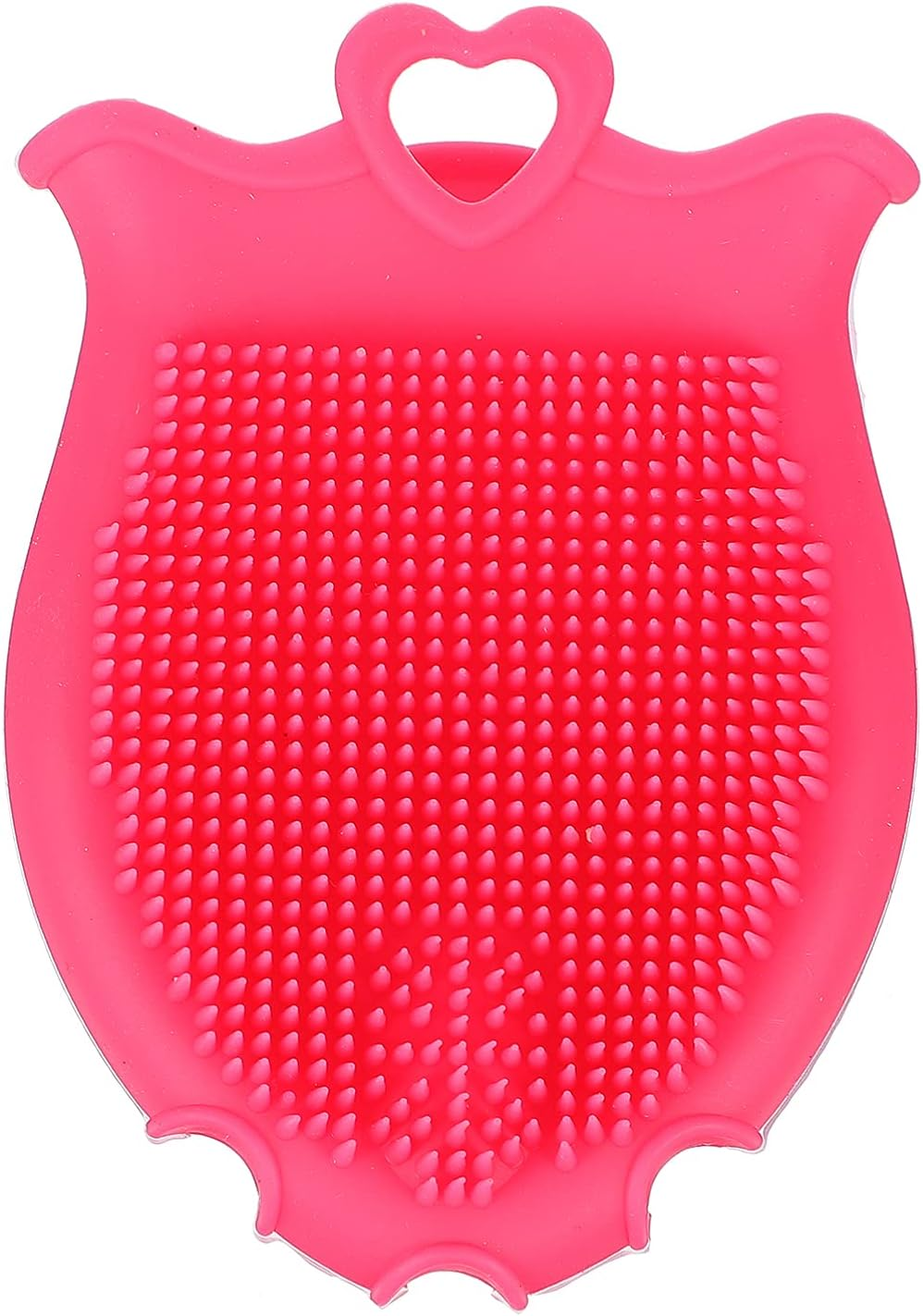 Beaupretty Baby Shampoo Brush Silicone Bath Mitt Body Bath Brush Baby Bath Sponge Gentle Silicone Scrubber Kids Washcloth for Toddlers Red image number 4
