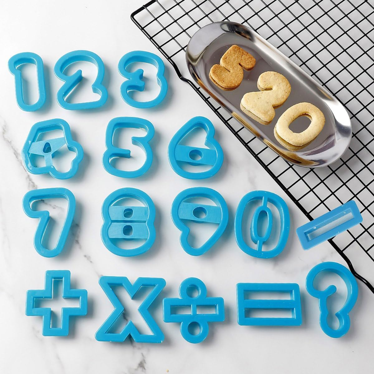 26Pcs Large Alphabet Cookie Cutters Plastic A-Z Letter Biscuit Fondant Cutters Mould for DIY Sugarcraft Biscuit Pastry Baking (Alphabet)
