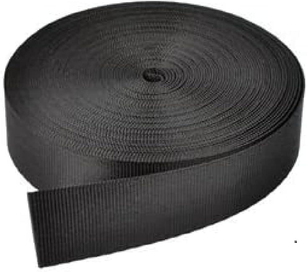 LIUSM 10 Yard Nylon Webbing Strap,Black Durable Flat Straps for Outdoor/Diy Repair (1 Inch)