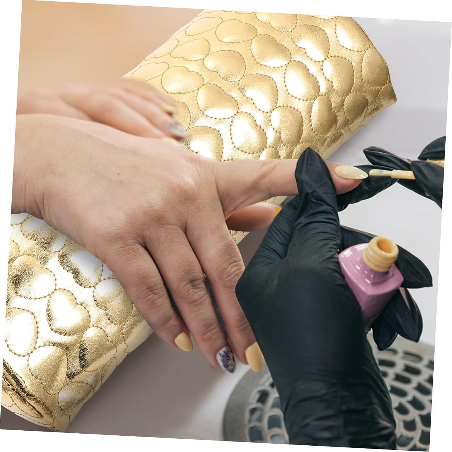 HONITANO 2Pcs Love-Heart Nail Art Hand Pillows Cushion Pad for Manicure Hand Support Pad in Salon image number 5