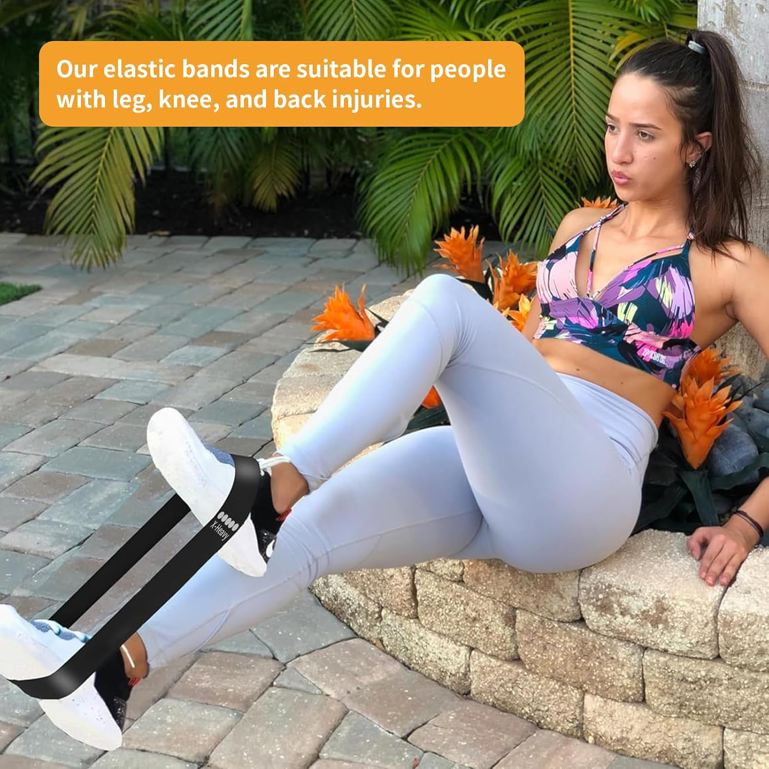 Resistance Loop Exercise Bands, Workout Bands, Fitness Resistance Bands for Beachbody Out Door and Indoor Fitness, Set of 5 Elastic Bands for Exercise - Assorted Colors image number 4