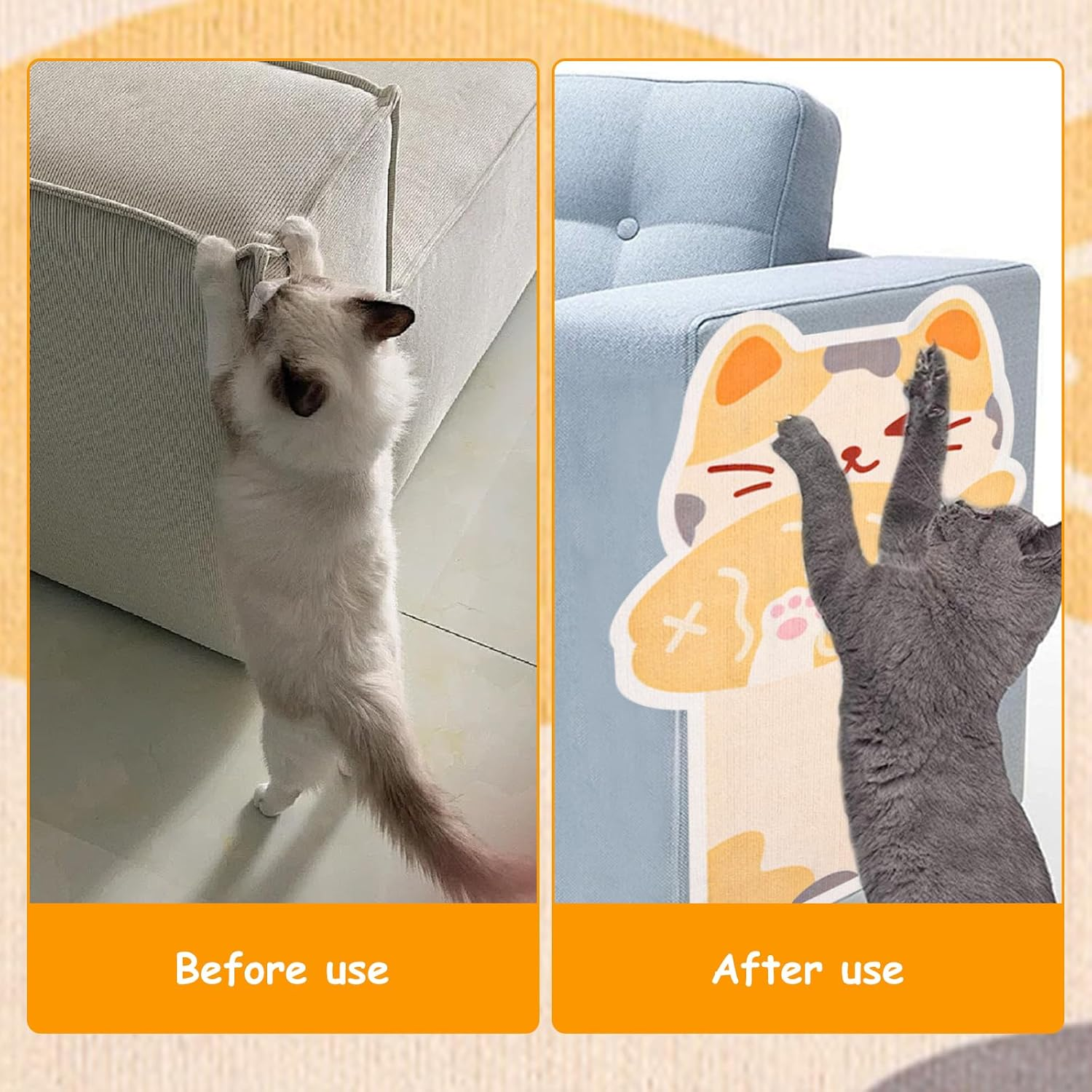 ARONRAVE Cat Scratching Mat, Adorable Kitten Design