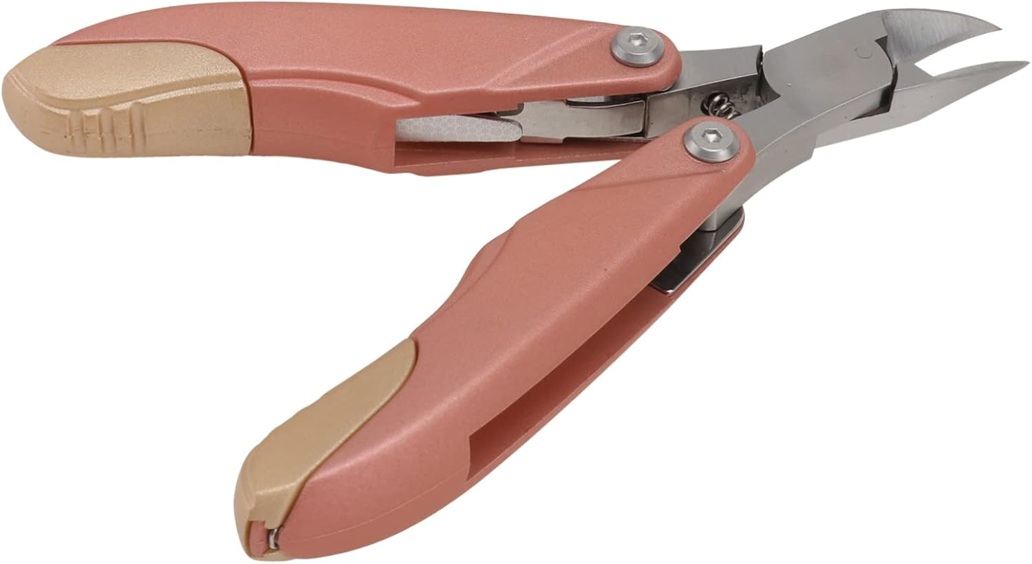 BELLIFFY Stainless Steel Cuticle Nipper Nail Scissors for Fingernails Toenails Manicure Tool Spring Handle Cuticle Cutter for Travel image number 1