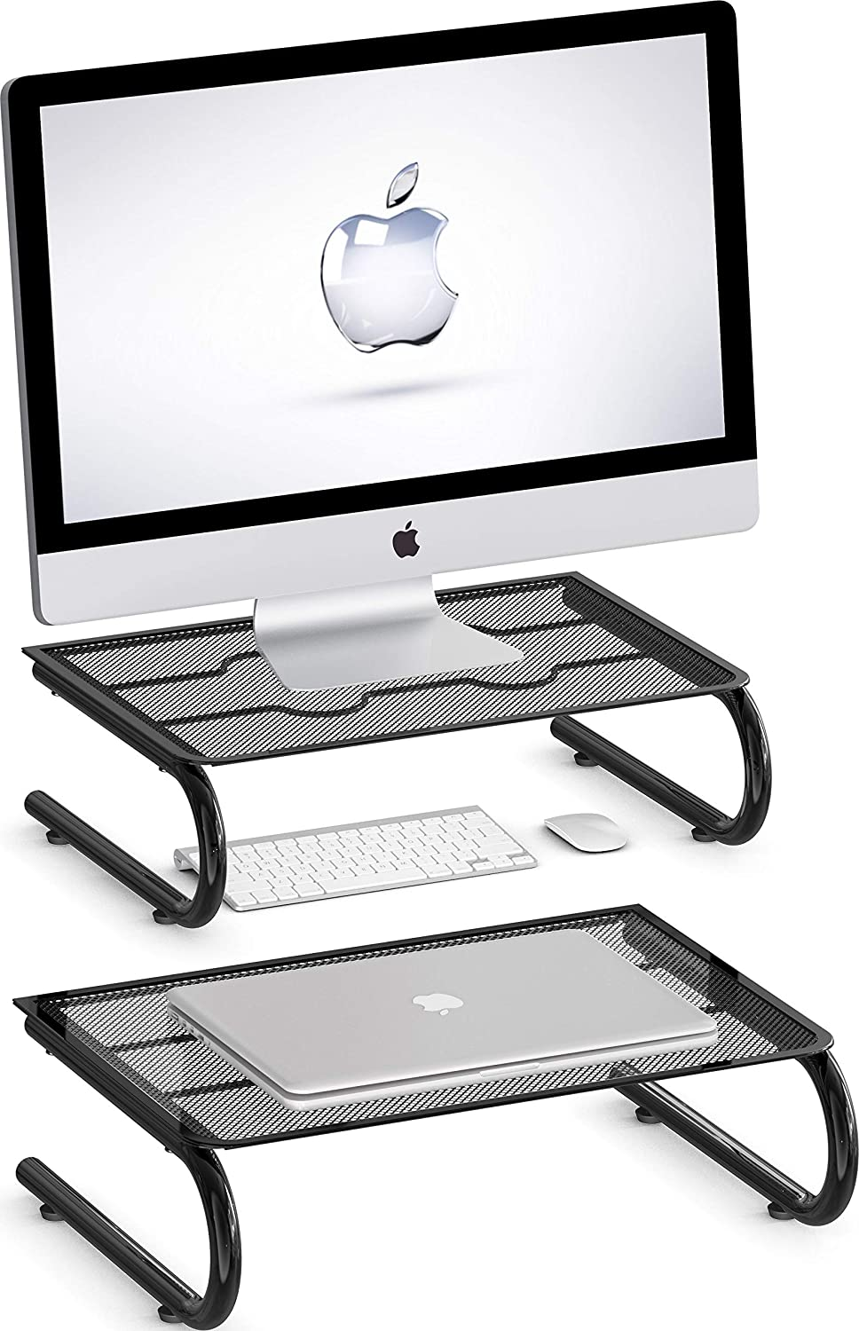 Simple Houseware 2 Pack Monitor Stand Riser, Mesh image number 2