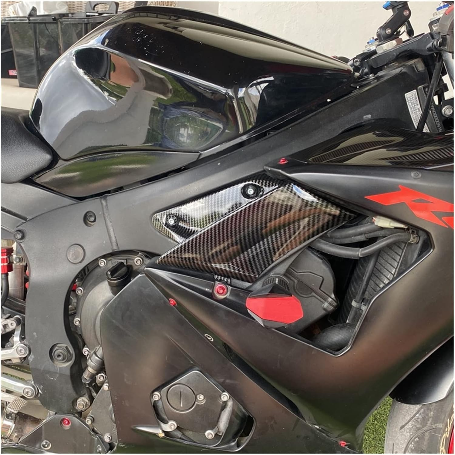 Motorbike Frame Fairings Fit for Yamaha YZF600 YZFR6 2003-2009 Motorcycle Carbon Fiber Fairing Frame Side Cover Panel Parts Replacement Upgrade Accessories image number 3