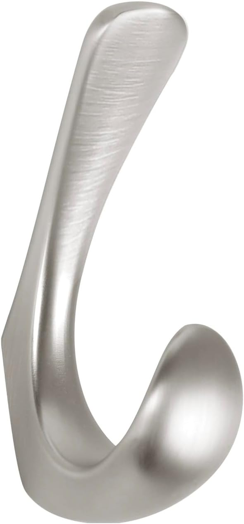 Metaliby 4 Pack Towel Hooks for Bathrooms Wall Mounted, Brushed Nickel Bathroom Hooks for Towels, Robe & Towel Hook for Wall, Modern Bath Towel Hook