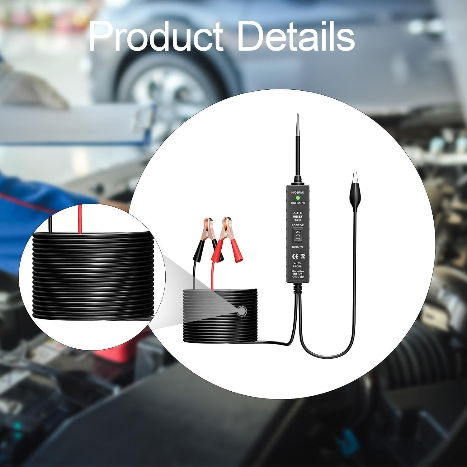 Automotive Electrical Circuit Tester Automotive Testing Gift Versatile Supplies Men Car Power Tester for Trailers Truck RV image number 5