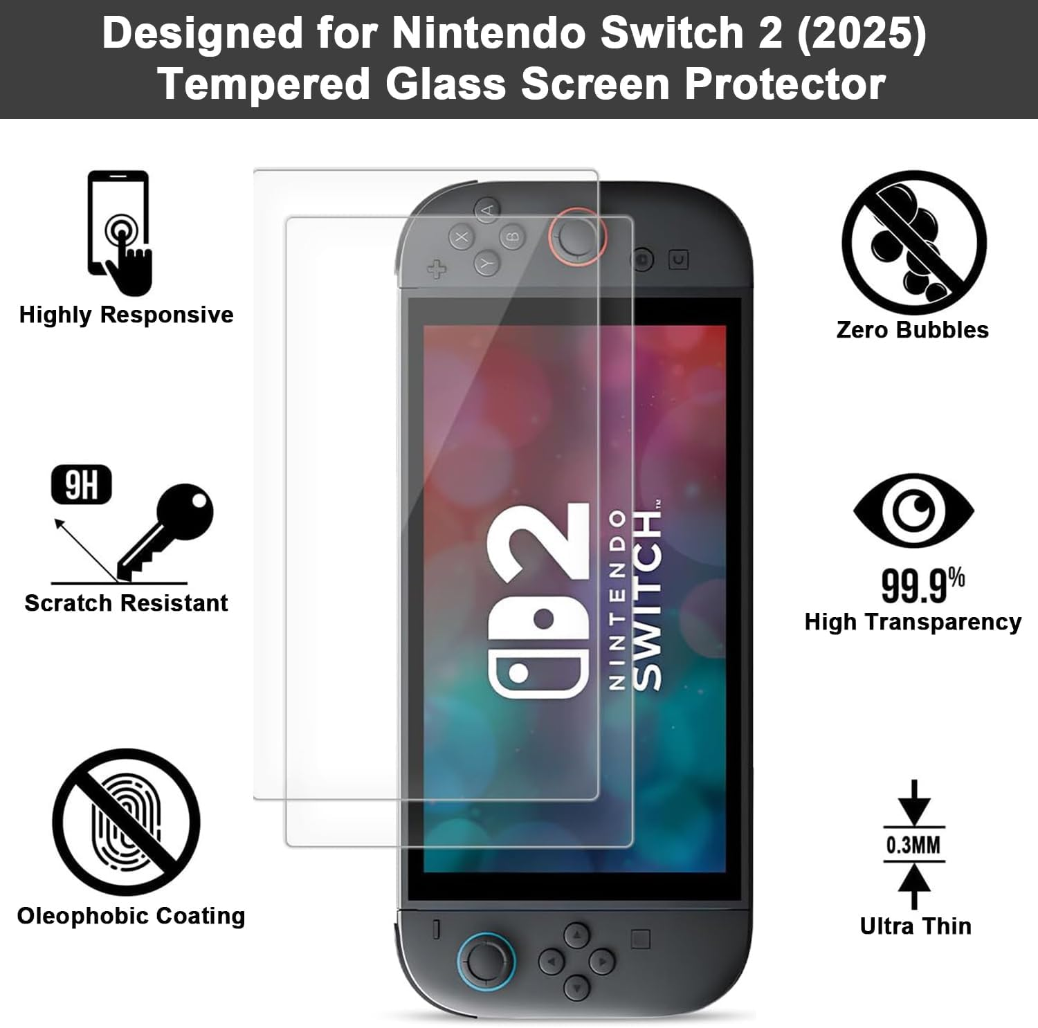 Switch 2 Accessories Set for Nintendo Switch 2 (2025),Portable Switch Accessories Bundle Carry Case & Protective Case Cover, Screen Protector,Thumb Grip Green,Stand & Card Case